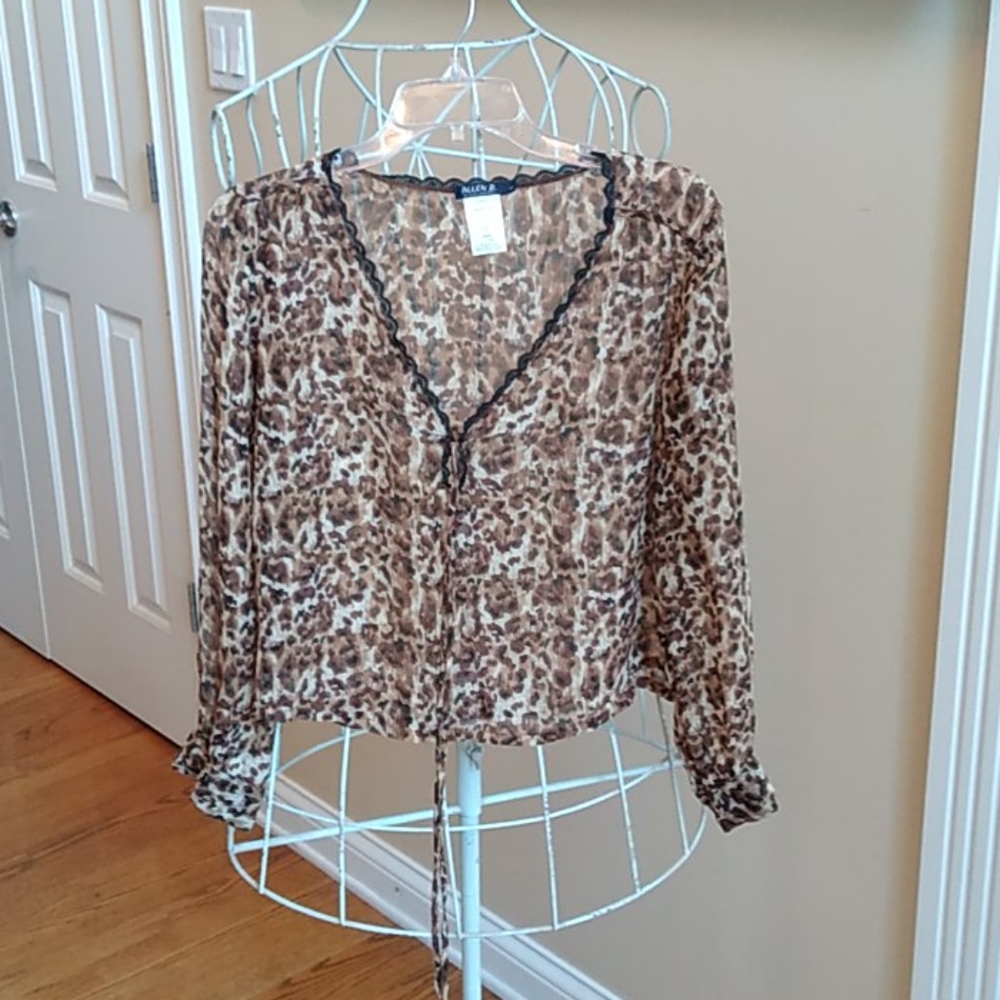 Allen B by Allen Schwartz Leopard Print Top